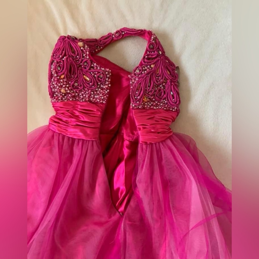 Blush Prom Style # 9279 Pink One Shoulder Cocktail Dress size 2 - Picture 9 of 12
